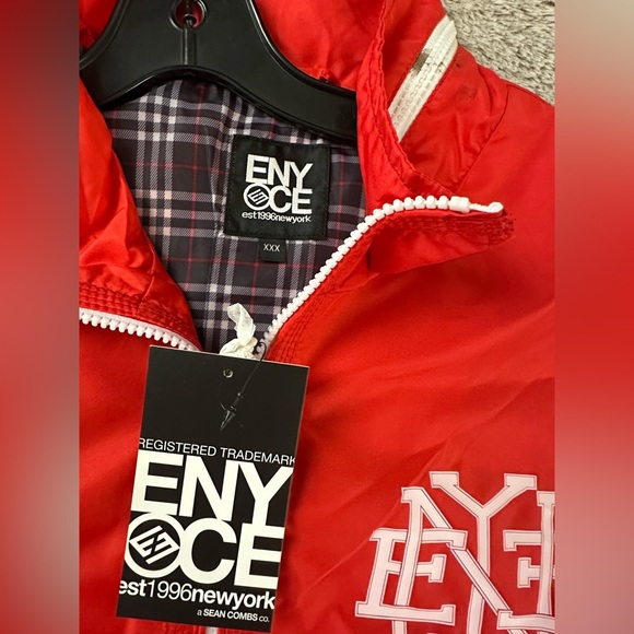 COPY - Enyce Men’s Full Zip Jacket White Red Size XXX - Picture 7 of 12